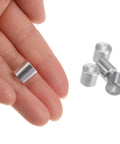 Hand holding Aluminum Spacer Set 5mm Bore 10mm Outer Diameter 10mm Length 10 Pieces Standoff Bushing For M5 Screws Bolts And Rods