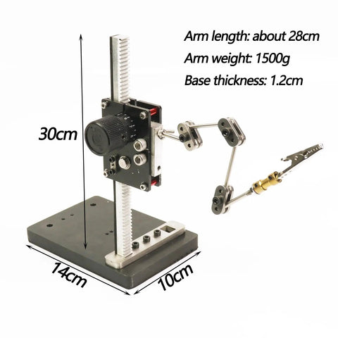 Armature Rigging System Pro Grade for Stop Motion Animation High Precision Static Bracket with 30cm Guide Rail DIY Rig Kit for Clay Figures Models and Characters Stable Standalone Setup, 30cm rail, 14x10cm base