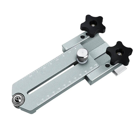 Heavy Duty Extended Ripping Jig for Table Saws and Routers, Aluminum Alloy Guide with T Tracks, Dual Bearing System, Gray