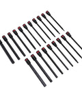 Heavy Duty 3/8 Drive Long Impact Hex Bit Socket Set With 20 Piece SAE Metric Sizes In Premium S2 Steel Extended Bits For Tough Jobs And Heavy Machinery That Will Rock Your World, black hex bits