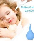 2 Pack Ear Syringe Set 2oz 60ml Hand Bulb Ear Washing Squeeze Syringe Rubber Squeeze Bulb With Anti Slip Grip Unibody Design Safe Non Toxic Tool For Easy Ear Cleaning And Water Removal At Home, blue bulb