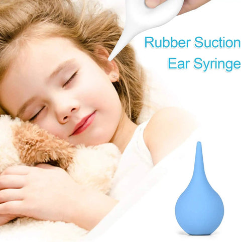 2 Pack Ear Syringe Set 2oz 60ml Hand Bulb Ear Washing Squeeze Syringe Rubber Squeeze Bulb With Anti Slip Grip Unibody Design Safe Non Toxic Tool For Easy Ear Cleaning And Water Removal At Home, blue bulb