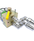 Manual Hydraulic Multiplier With SCV Splitter Diverter Valve, Couplers And AG Fittings For Farm Hydraulics, Flip Handle