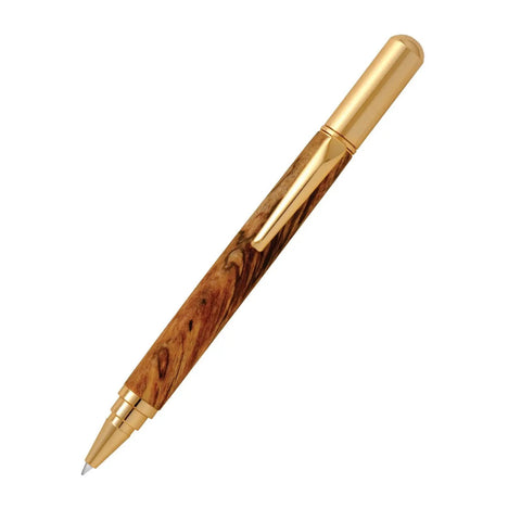 Finished pen from Rollester Rollerball Pen Kit Starter Package For Woodturning Projects With Hardware And Bushing Set,