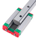 Close-up of 350mm Linear Rail Guide With H Type Carriage Block For 3D Printers And CNC Machines, boss level pro grade steel