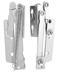 Concealed Spring Hinge For Cabinet Doors 80 Degree Opening Flush Overlay Steel Hinges 2 Pack close-up view