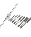 Top Notch Metric Hand Tap Wrench Set With Adjustable Reamer From M3 To M12, Bearing Steel Grip for clean threads, 7 pieces.