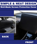 Tesla Model 3 Model Y Center Console Screen Protector Cover Sleeve 1:1 Fit Folding Sun Shade Interior Accessory front and back view