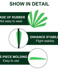 Green vanes detail of 60 Pack 3 Inch TPU Plastic Arrow Fletchings Vanes For DIY Archery Bow Dope Durability Will Not Warp Easy To Soak And Reuse