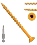 Tan Epoxy Coated Deck Screws Two And A Half Inch For Timber And Fencing Size Ten Wood Screws 100 Pack Built For Outdoors Rust Resistant