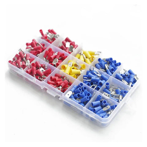 Top Rated Heavy Duty 260 Piece Assorted Crimp Terminals Kit With Insulated Electrical Connectors Plus Spade Ring Fork And Assorted Hardware Essentials Totally Sweet For Any Wiring Projects And Kickass Diy Fixes Around The House Or Car Garage., assorted insulated crimp terminals in plastic organizer