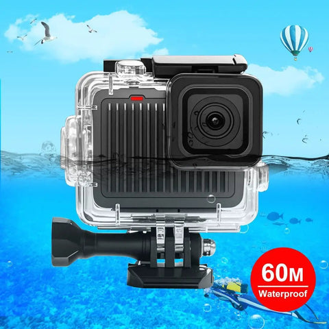 Waterproof Housing Case for GoPro Hero 4K Action Camera With 60m/196ft Depth Rating Protective Underwater Shell