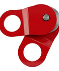 Beefy 10 Ton Snatch Block Winch Pulley For Heavy Duty Recovery, 22,000 Lbs Capacity, Red Aluminum Alloy Sheave, Universal Rope Compatibility For Trucks, 4x4s, Tractors, And Off Road Recovery Gear front view