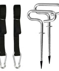 Beefy Heavy Duty Ice Fishing Shelter Tie Down Kit 24260 for QuickFish And Clam Tents with two ice anchors and two straps