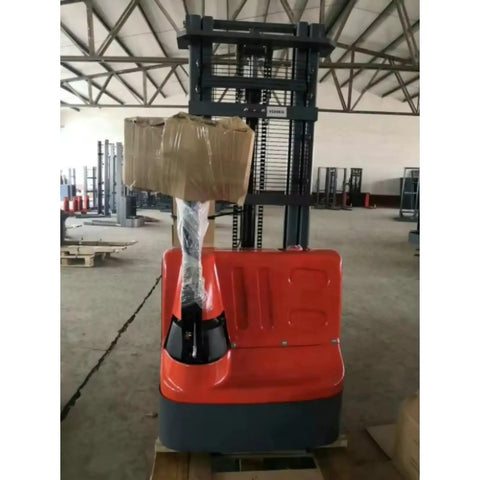 Heavy Duty Electric Walkie Stacker Pallet Jack Built Like A Beast For Smooth Warehouse Lifting and Quick Cargo Haulin Up to 1500kg lifting cardboard box.