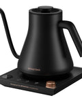 Gooseneck Electric Kettle With Precision Temperature Control And Stainless Steel Interior, 0.9L Capacity, Fast Heating