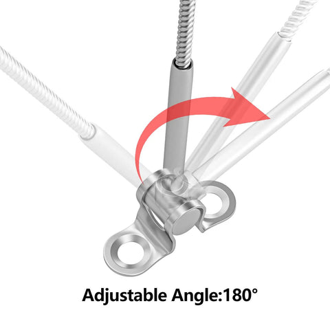 Heavy Duty 3/16 Inch Cable Railing Kit With Swage Toggle Turnbuckles, T316 Stainless Steel For Wood Posts, adjustable hinge angle