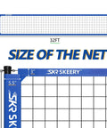 Heavy Duty Outdoor Volleyball Net Set With Anti Sag Design And Adjustable Aluminum Poles Portable Backyard Beach Net System Blue 32ft x 3ft