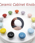 Ten Pack White Ceramic Cabinet Knobs 32mm Round Drawer Pulls With Screws Included For Easy Install The Ultimate Kitchen And Furniture Makeover Upgrade, white knob in circle