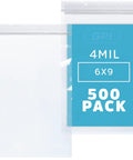 Heavy Duty 6x9 Zip Bags 200 Count Clear Reclosable Plastic Baggies 4 Mil Thick For Freezer Storage And Packaging Food Tools Sharp Objects Multi Purpose Organizer For Home And Workshop 6x9 4mil 500 pack