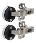 Stainless Steel 201 Glass Door Damping Hinge With Hydraulic Soft Close System for cabinets and bookcases, straight arm detail