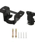 Heavy Duty Steel Ceiling Fan Mounting Bracket For Sloped And Vaulted Ceilings, Black Metal Bracket With Wide Angle Adaptability