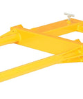 Heavy Duty Steel Horizontal Drum Positioner With 650 Lb Capacity And Bright Yellow Finish for industrial use.