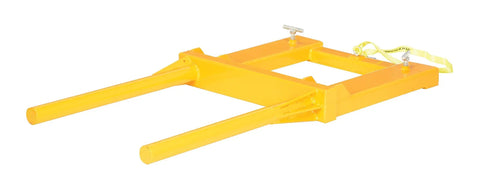 Heavy Duty Steel Horizontal Drum Positioner With 650 Lb Capacity And Bright Yellow Finish for industrial use.