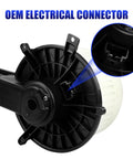 Heater Blower Motor With Fan That Fits Dodge Grand Caravan Jeep Grand Cherokee Chrysler Town And Country Durango 2008 2020 showing OEM electrical connector.
