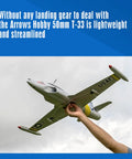 RC Jet Plane For Hobbyists 50mm T 33 EDF With Vector Flight Stabilization System PNP No Battery No Charger No Radio Yellow Color in hand