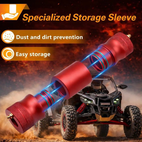 EVRBUL wheel bearing grease tool with storage tube, red aluminum, fits 30mm/39mm hubs for UTV/ATV front and rear.