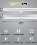 Product size and features of RV Step Lights 3 Pack Motion Sensor Activated LED Bar Exterior Lighting Battery Operated Wireless Magnetic