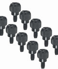 Ten Pack Aluminum Computer Case Thumb Screws 6-32 Thread Quick Grip Fasteners For PC Case Covers displayed front view