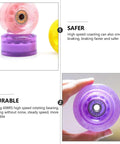 Close-up of Glitter Purple 82A Quad Roller Skate Wheel with 608RS bearing, part of 4 Pack PU Replacement Wheels for outdoor indoor use