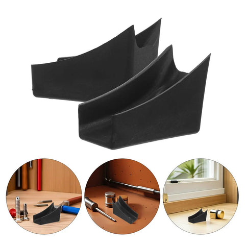 Boat Shape Chair Foot Pads with Screws, U Shaped Floor Protectors, black rubber feet for chair legs, 10 pack