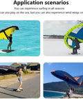 Application scenarios for Five Square Meter Wing Foil Kitesurfing Gear with storage bag and surf leash