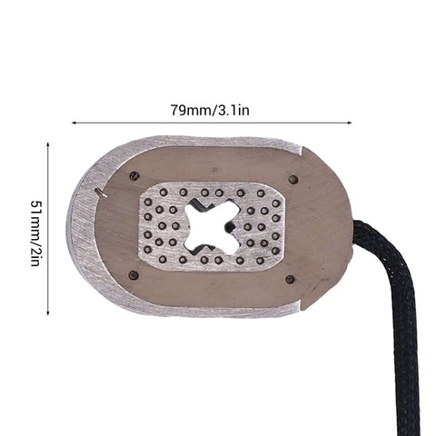 Two Pack 12V Electric Trailer Brake Magnets Replacement for RV, durable metal, side view with dimensions, fits 12 inch brakes