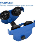 Heavy Duty I Beam Trolley With 4400 Lbs Capacity For Push Operation On Standard Or Wide Flange I Beams, adjustable width 3 to 6.5 inches