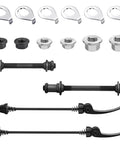 16Pcs Bicycle Hub Nut And Safety Washer Kit With 3 Size Nuts M9.5 M10 And M8 Front And Rear Quick Release Levers Washers And Hollow Shafts