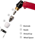 Exploded view of Pro Grade Plasma Cutter Nozzle Electrodes Consumables Kit With 1.5 Tip For 80 Amp 45 Pieces showing parts