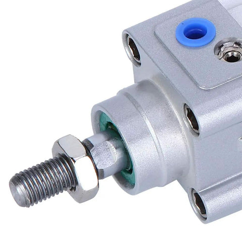 Close-up of a 32mm Bore Aluminum Pneumatic Cylinder Built Tough With Adjustable Cushioning Rust Resistant Aluminum Alloy Body