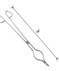 16 Inch Stainless Steel Crucible Tongs For Laboratory And Industrial Use Beefed Up Heavy Duty Rugged And Heat Resistant With Non Slip Jaws