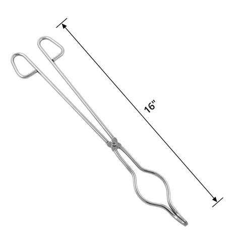 16 Inch Stainless Steel Crucible Tongs For Laboratory And Industrial Use Beefed Up Heavy Duty Rugged And Heat Resistant With Non Slip Jaws