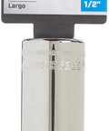 Half Inch Drive 6 Point Deep Metric Socket 21mm Premium Chrome Vanadium Steel With Nickel Chrome Finish Mirror Polish