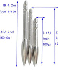Archery Field Points Set For Target Practice 100 120 150 200 Grain Pro Grade Stainless Steel For 4.2mm Shafts