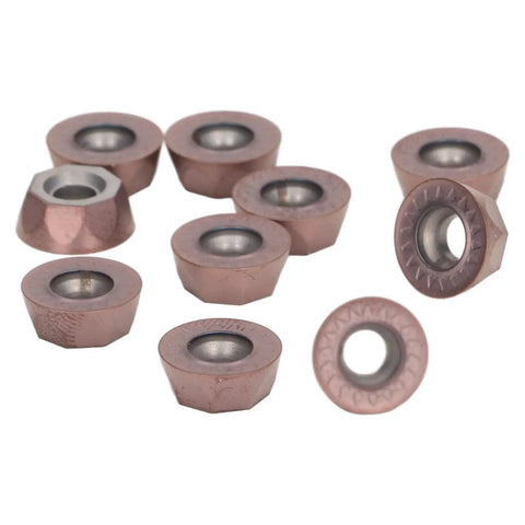 10PCS Fafeicy Round Carbide Milling Inserts Clip Turning Tool For Lathe And Milling Machine Steel Wood Mdf Acrylic Cutting Solid Durability, various round inserts.