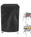 Heavy Duty Waterproof Table Saw Cover Built Like A Tank For Job Sites And Home Workshops Insanely Durable Oxford Fabric Dust Proof Protection Fits Portable Miter Tools Up To 28 Inches Wide, black cover shown.