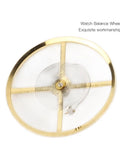 Balance Wheel Replacement Part For 7120 Movement, gold alloy watch repair accessory for pros and DIYers, shown with intricate design