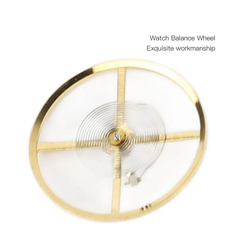 Balance Wheel Replacement Part For 7120 Movement, gold alloy watch repair accessory for pros and DIYers, shown with intricate design