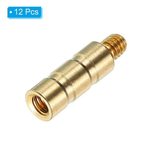 50 Grain Brass Arrow Inserts 0.244 Inch Diameter M4x5mm Thread 21mm Long 12 Pack detailed view
